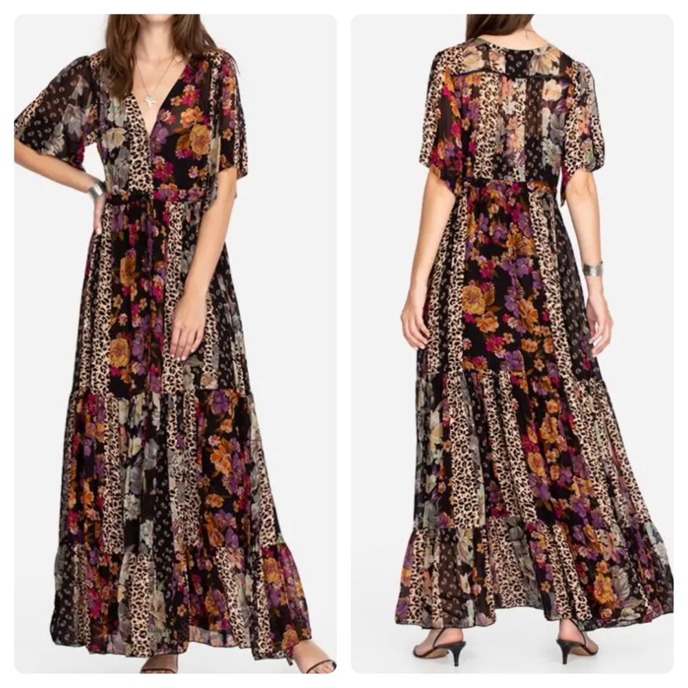 ⬇️ $450 | Johnny Was Isabis Maxi Dress/Gown. Gorgeous Floral and Animal Print. M
